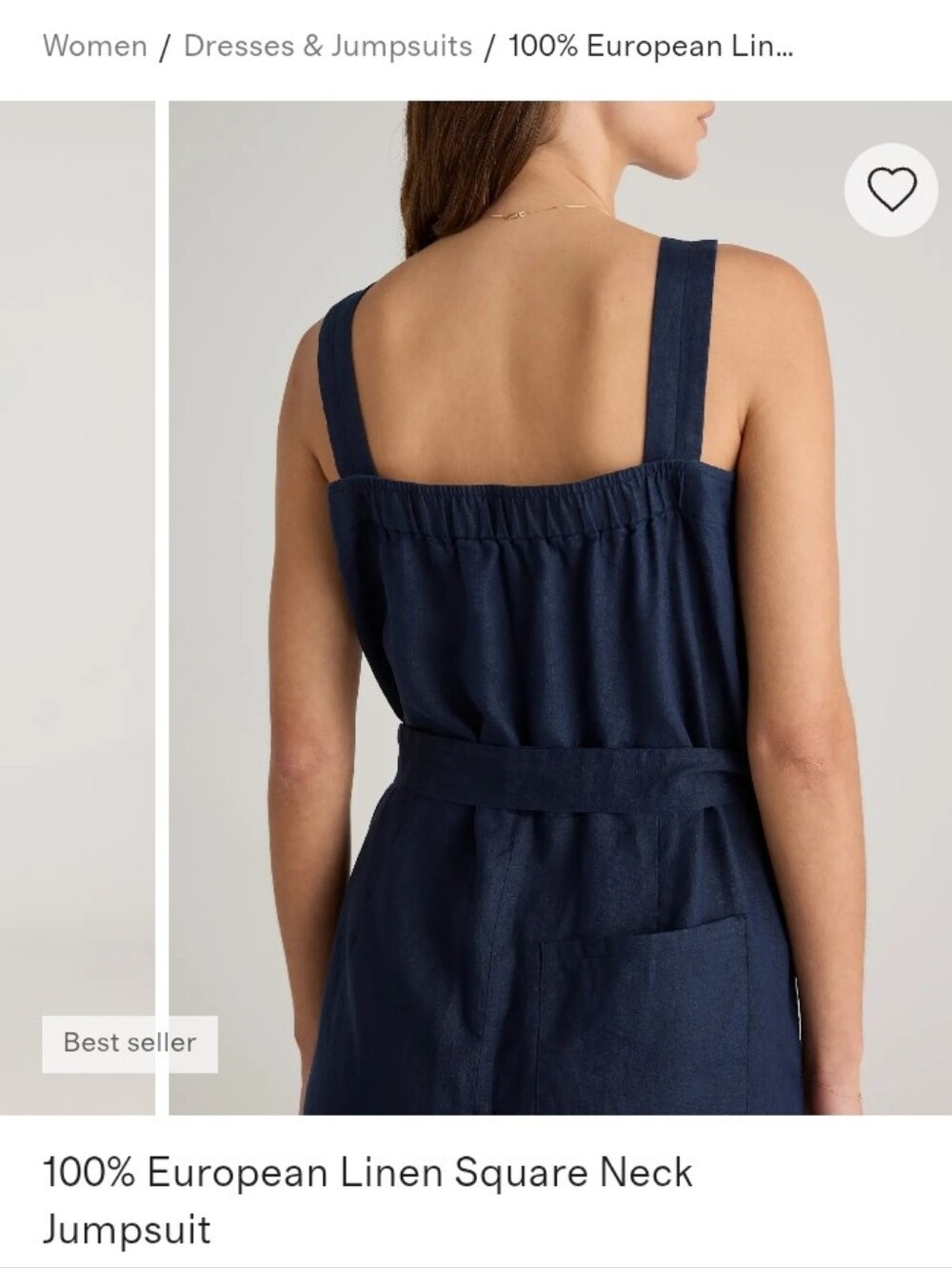 QUINCE linen jumpsuit - Picture 4 of 6